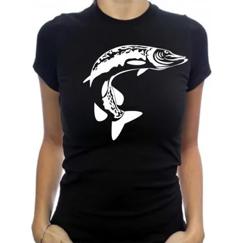 Pánské tričko dámské tričko rybáři - ŠTIKA L Bílá