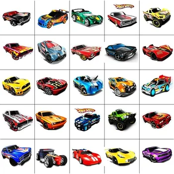 Jedlá dekorace na dort Jedlý tisk na fondánový list 25 kostiček 4x4 cm na celoroční kalendáře - bonboniéry "Auta"