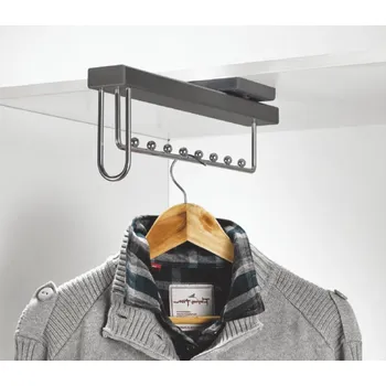 Věšák Wireli Výsuvný věšák na ramínka Antracit