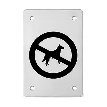 Interex design Piktogram čtvercový zákaz psů / Nerez