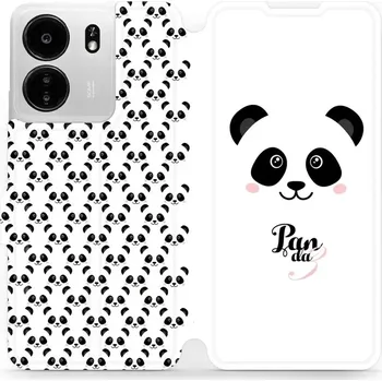 Pouzdro na mobilní telefon Flipové pouzdro Mobiwear - Xiaomi Poco C65 - M030P Panda Amálka (Knížkové flip pouzdro, obal, kryt na mobil Xiaomi Poco C65 - M030P Panda Amálka, materiál Umělá kůže + TPU - ochrana 360°, stojánek, silikonová vanička, magnetické zavírání)