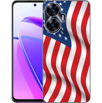 Vlajka Gelový kryt mmCase na Realme C55 - USA vlajka