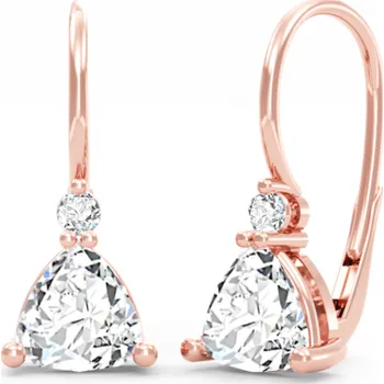 Šperk Couple, Originální náušnice Karin, růžové zlato se zirkony, 585-66-3-0407.4C00.0.00.001.08