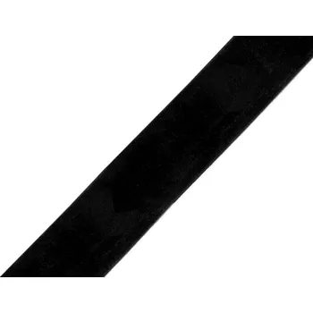 Pružná sametka šíře 30 mm, barva černá