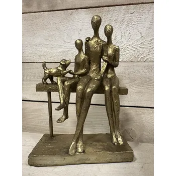 Designová soška Rodina gold