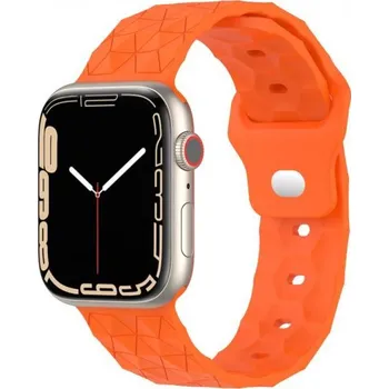 Řemínek na hodinky Silikonový řemínek s geometrickým vzorem pro Apple Watch 42mm / 41mm / 40mm / 38mm - oranžový