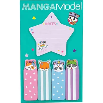 Samolepicí bločky Manga Model - stylové lepící lístečky