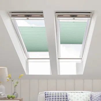 Roleta FOA Plisé roleta na střešní okna Neprůhledná, Světle zelená, P 10456P , 30 x 50 cm