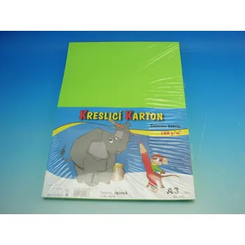 Stepa Karton kreslící A3/50 ks ZELENÝ 180g / ks 2143