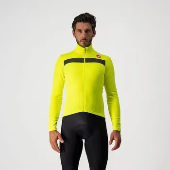 cyklistický dres Castelli - pánský dres Puro 3, yellow fluo Velikost: L