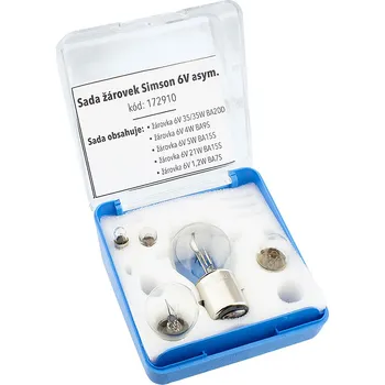 Motor pro motocykl Sada žárovek Simson 6V asym.