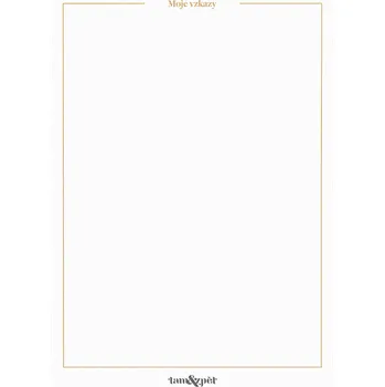 Kalendář Plánovací karty - vzkazy