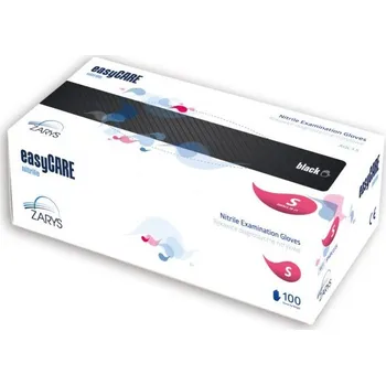Vyšetřovací rukavice Zarys Easycare Nitrile nepudrované černé 100 ks