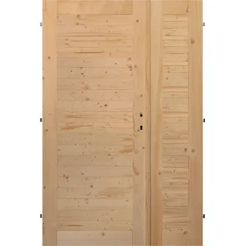 Interiérové dveře Palubkové dveře dvoukřídlé č.7 Orientace: Levé, Šířka: 125 cm, Rozdělení: 80 cm + zbytek