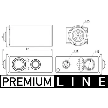 Ventil klimatizace Expanzní ventil, klimatizace MAHLE AVE 17 000P