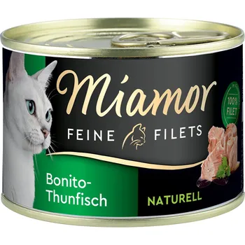 Krmivo pro kočku 6x156g Miamor Feine Filets Naturelle - Bonito-tuňák