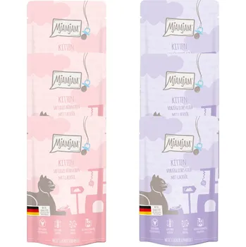 Krmivo pro kočku 12x125g Míchané balení MjAMjAM Kitten - mix (2 druhy)