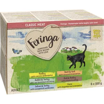 Krmivo pro kočku 12 x 100 g Feringa mističky - mix 1