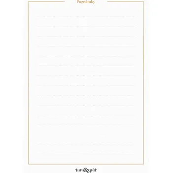 Kalendář Plánovací karty - poznámky