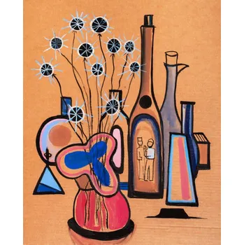 Plakát Plakát, Obraz - still life with dry plants, Krimzoya