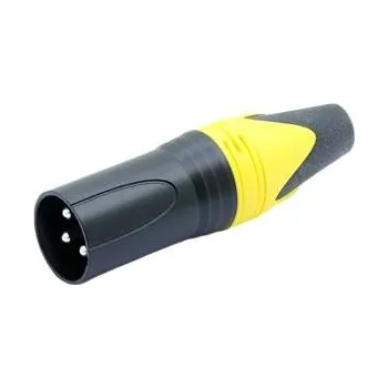 Elektrický konektor Konektor XLR 3 piny samec žlutý D1001