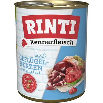 Krmivo pro psa 6ks-6x800g RINTI Kennerfleisch - drůbeží srdíčka