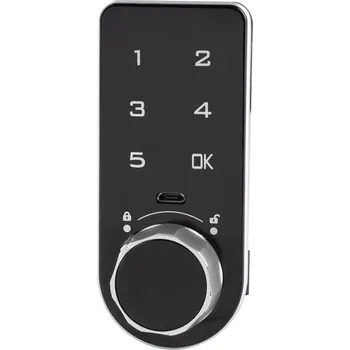 Nábytkové kování Interex Elektrický zámek s klávesnicí a klikou / černý