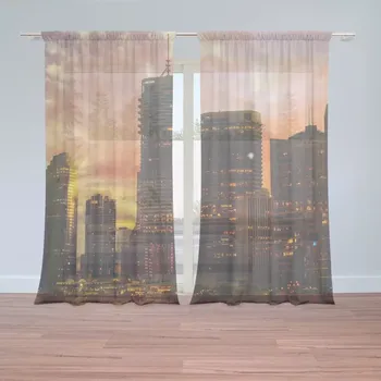 Záclona Záclony Mrakodrapy: 2 ks - 150x250 cm - Sablio