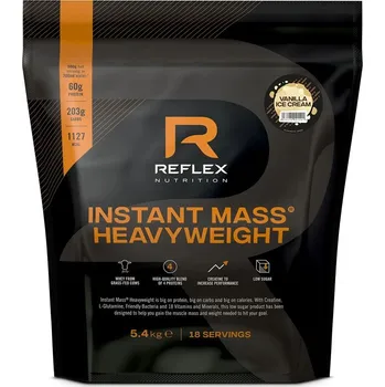 Fitness strava REFLEX Instant Mass Heavy Weight 5,4kg Příchutě: Slaný karamel, Hmotnost: 5400g Příchuť Slaný karamel / Čokoláda-arašídové máslo EXPIRACE 02/2026