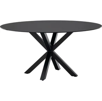 Jídelní stůl Černý skleněný jídelní stůl Kave Home Argo 150 cm