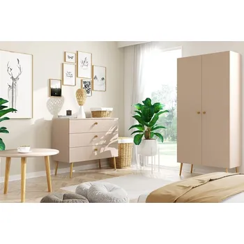 Obývací stěna Kolekce Boho Meli ve skandinávském stylu - macchiato