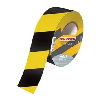 Kancelář páska výstražná 75mmx500m ŽL-ČER