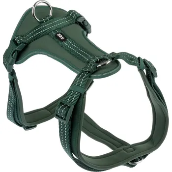 Postroj pro psa TIAKI neoprenový postroj, zelený - velikost XL: obvod hrudníku 62 - 110 cm