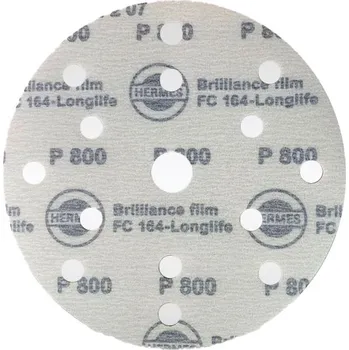 Brusný kotouč Hermes 6452395 | Brusný výsek na suchý zip 150 mm, 15 otvorů Z800, Brilliance Film FC 164 Longlife