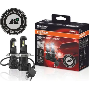 Povinná bezpečnostní výbava OSRAM žárovka LED H4 12V 23/27W OSRAM set 2ks NIGHT BREAKER +230%