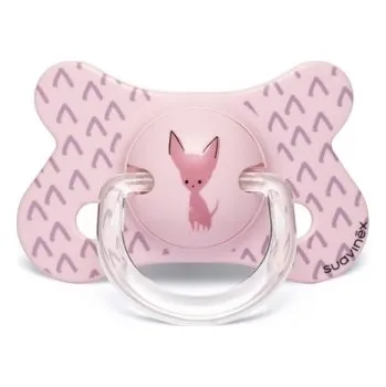 Šidítko Fusion anatom. LATEX 4-18m - růžový pes