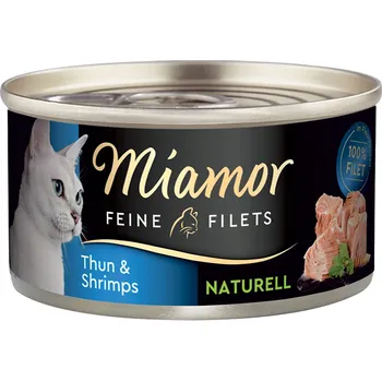 Krmivo pro kočku 12x80g Miamor Feine Filets Naturelle - tuňák & krevety
