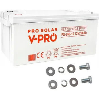 Trakční baterie BATERIE VOLT POLSKA DEEP CYCLE VPRO SOLAR 12V 260AH VRLA BEZÚDRŽBOVÁ
