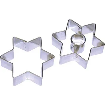 vykraj. cukr.HVĚZD.6cm+střed s.2díl.nerez