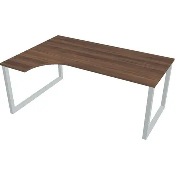 Psací stůl Hobis - Ergo - UEO1800P - bílá RAL 9016, deska akát