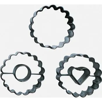 Vykrajovátko vykraj.cukroví KOLEČKO zoubk.sada 3díl.