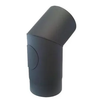 Kouřovod koleno kouřové s otv.150mm/45st.t.1,5mm ČER