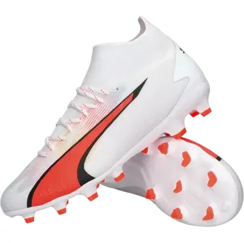Kopačky Dětské kopačky lisovky Puma Ultra Pro FG/AG bílo-červené