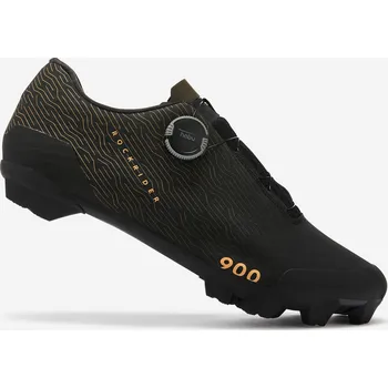 Pánské tenisky ROCKRIDER Tretry Race 900 na MTB a Gravel okrové / Habu Fit System 42 KAŠTANOVÁ|ČERNÁ|ŽLUTÁ