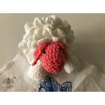 Velikonoční dekorace Dubový skřítek Háčkovaná ovečka