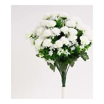 umělá květina Kytice chryzantéma 44 cm bílá