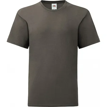 Chlapecké tílko Dětské slim-fit tričko Iconic Fruit of the Loom 150 g/m Barva: šedá grafitová světlá, Velikost: 164 F130K