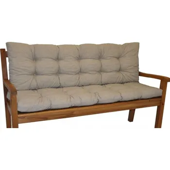 Podsedák Nábytek PEGAS Polstr na zahradní lavičku 120 cm - látka tmavě béžový melír