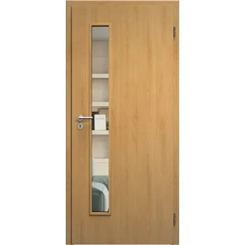 Interiérové dveře SAPELI ELEGANT PRAKTIK M60 - START - OTOČNÉ DVEŘE VČ. ZÁRUBNĚ - Dub Průchozí šířka (cm): 90, Průchozí výška (cm): 197, Typ skla: Čiré sklo