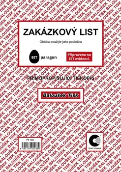 Tiskopis Baloušek Tisk PT180 zakázkový list EET A5 50 listů